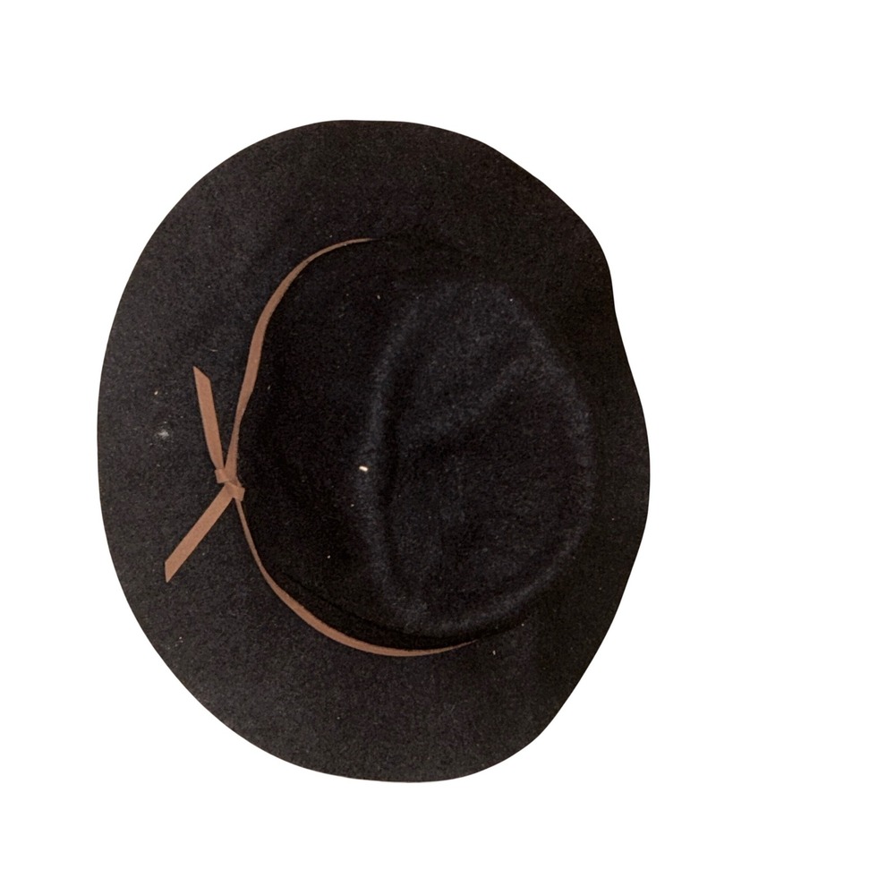 Brixton Valley Fedora Black Wool Wide Brim Floppy Hat Womens OS New Tags